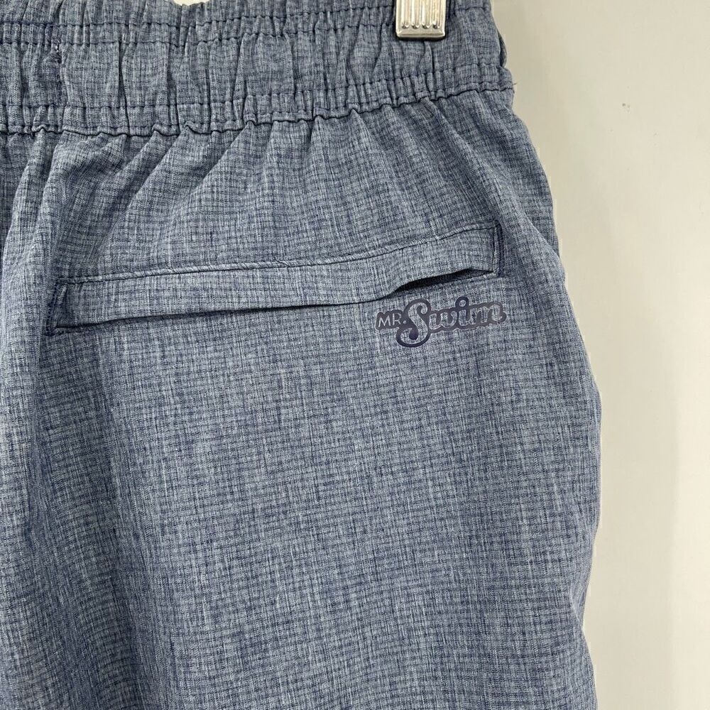 Mr. Swim Blue Technical Elastic Waist Drawstring Swim Shorts Medium - Picture 6 of 6